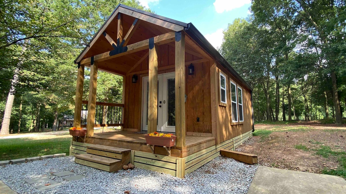 Cozy country cabin.