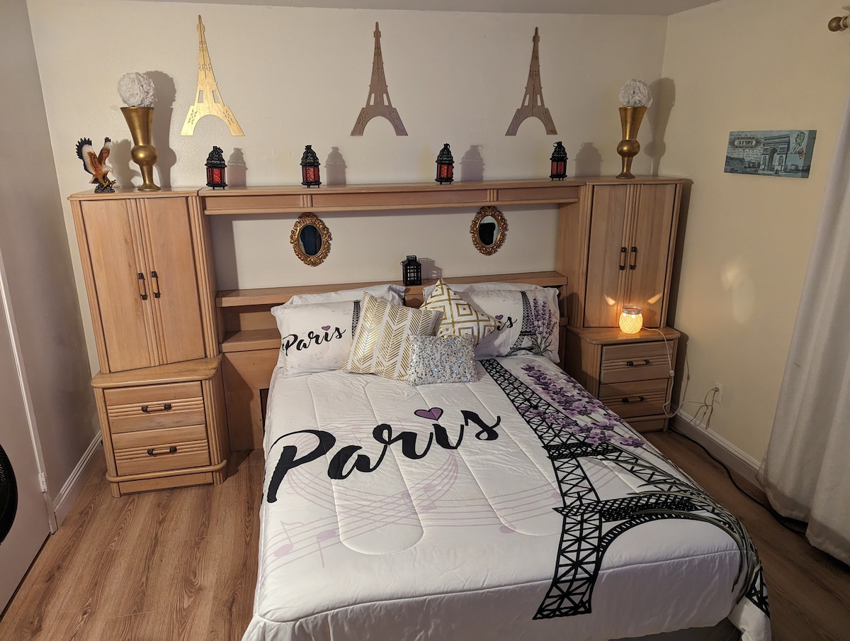 圣地亚哥南部的巴黎主题独立卧室。
