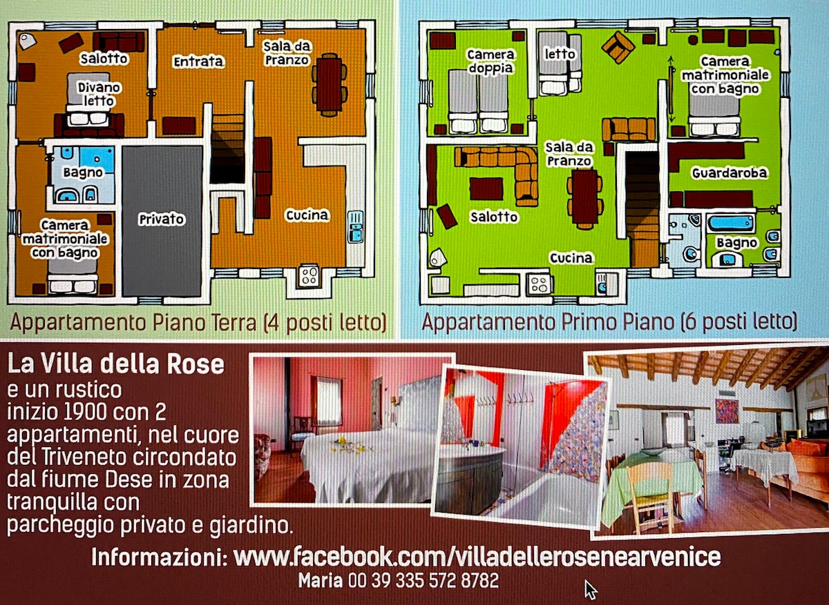 Villa delle Rose near Venice groundfloor apartment