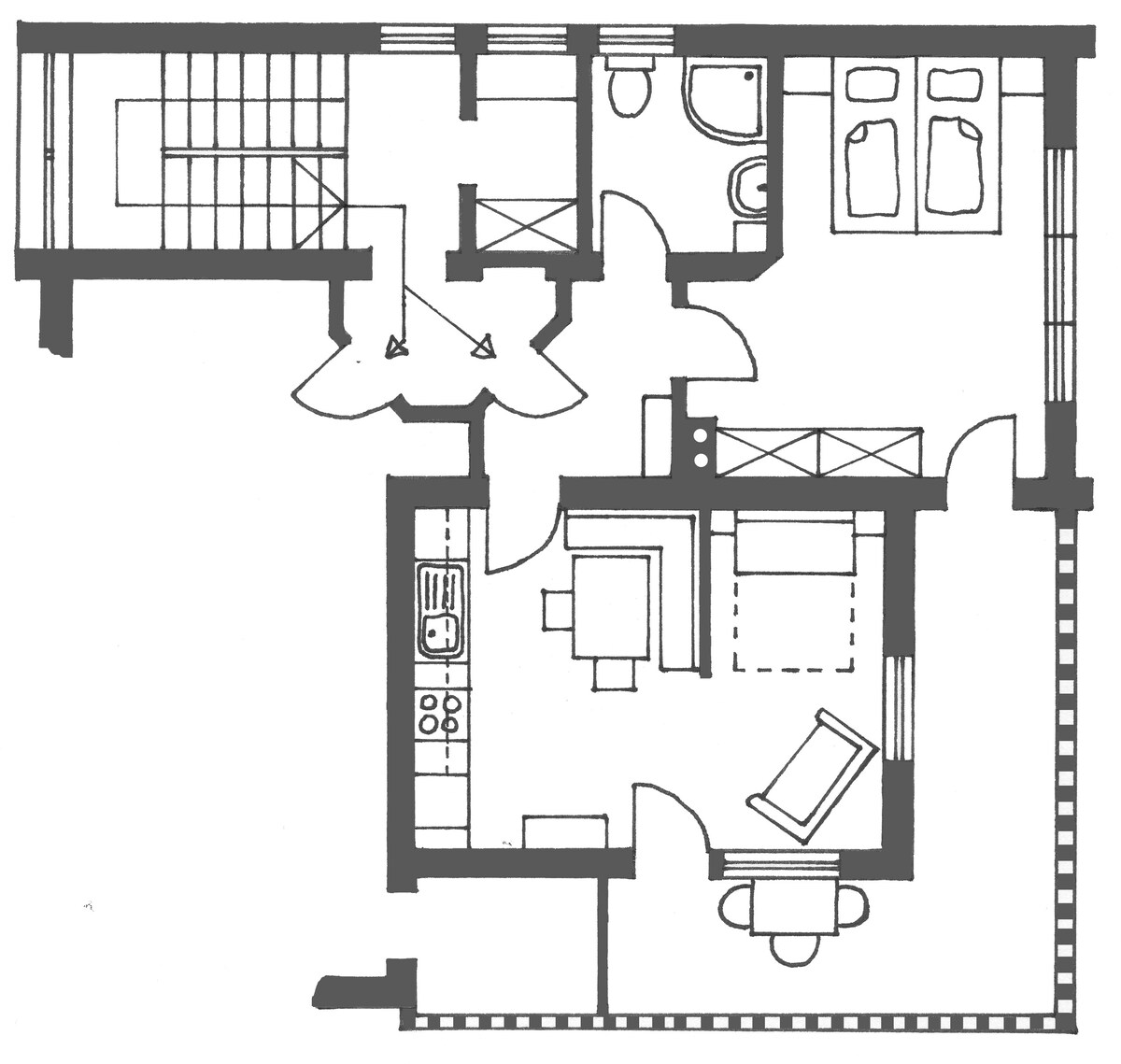 公寓"mitti" im haus mitti