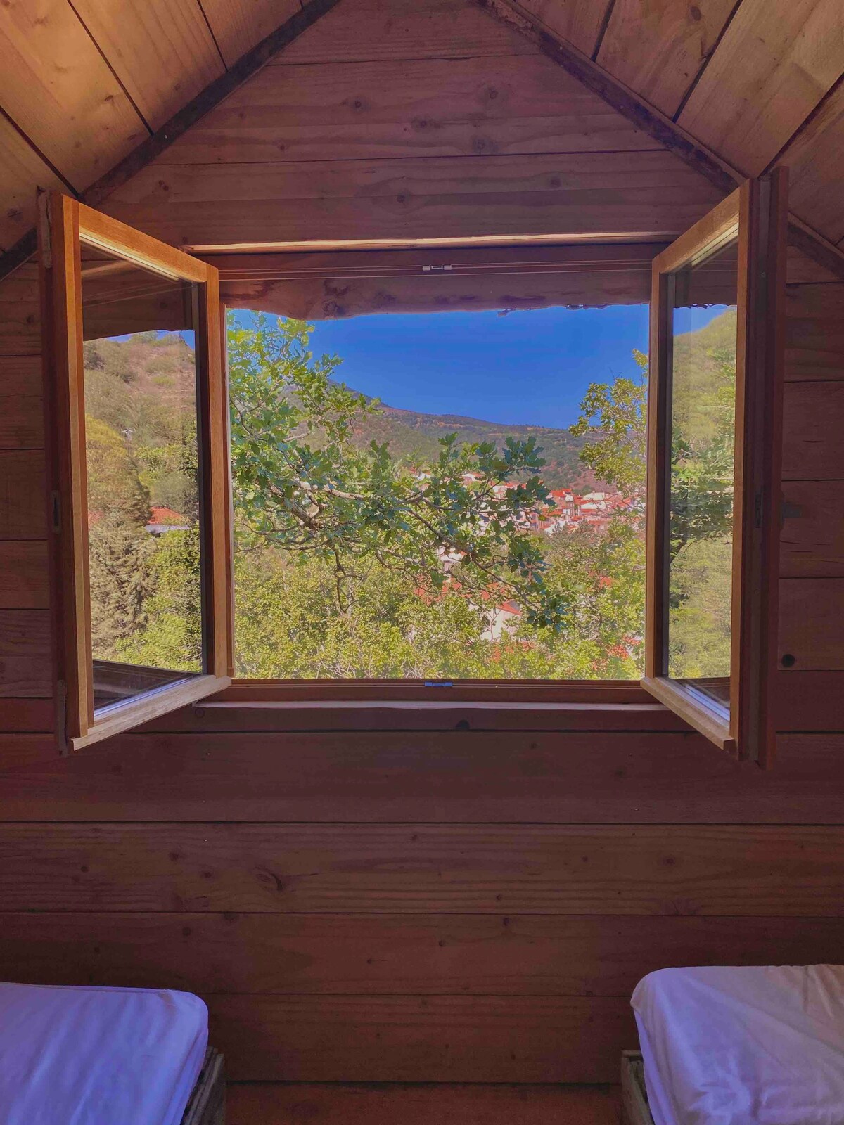 Cabane dans les arbres "Boréale" - Terrasse & vue