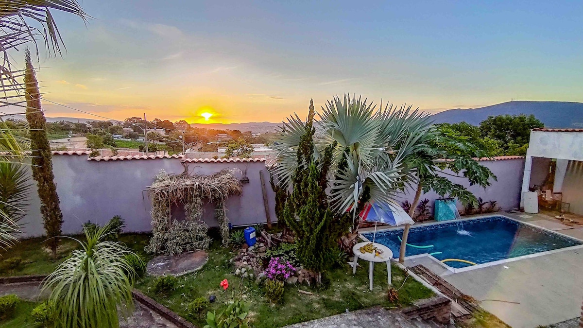 Casa de Veraneio Jardim,Piscina e Área externa