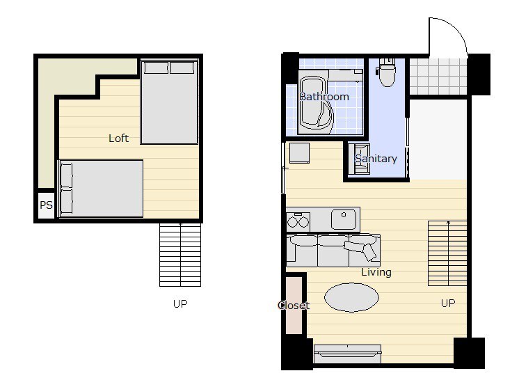 [Alphabed Takamatsu Tile East # 602]市中心附近有Loft/今桥站的精品客房