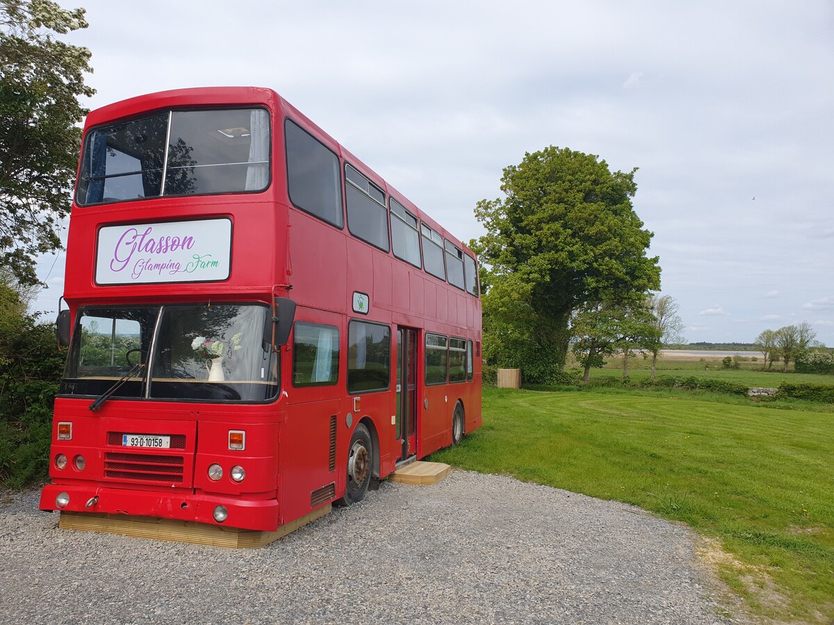 The Big Red Bus at Glasson Glamping Farm