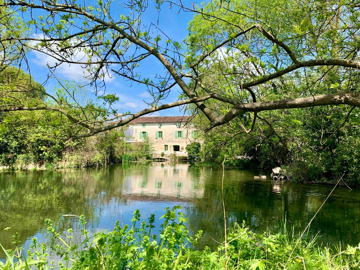 River Seugne, Pons, cottage 2上的Watermill cottage