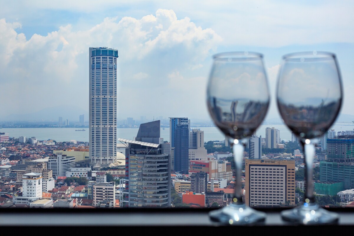 Sea+City+Komtar View 2BR in Georgetown 光大景+海景+城市景