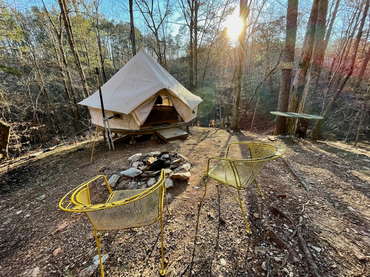 FF1 Knoll -Bell Tent w/Woodstove Parksland Retreat