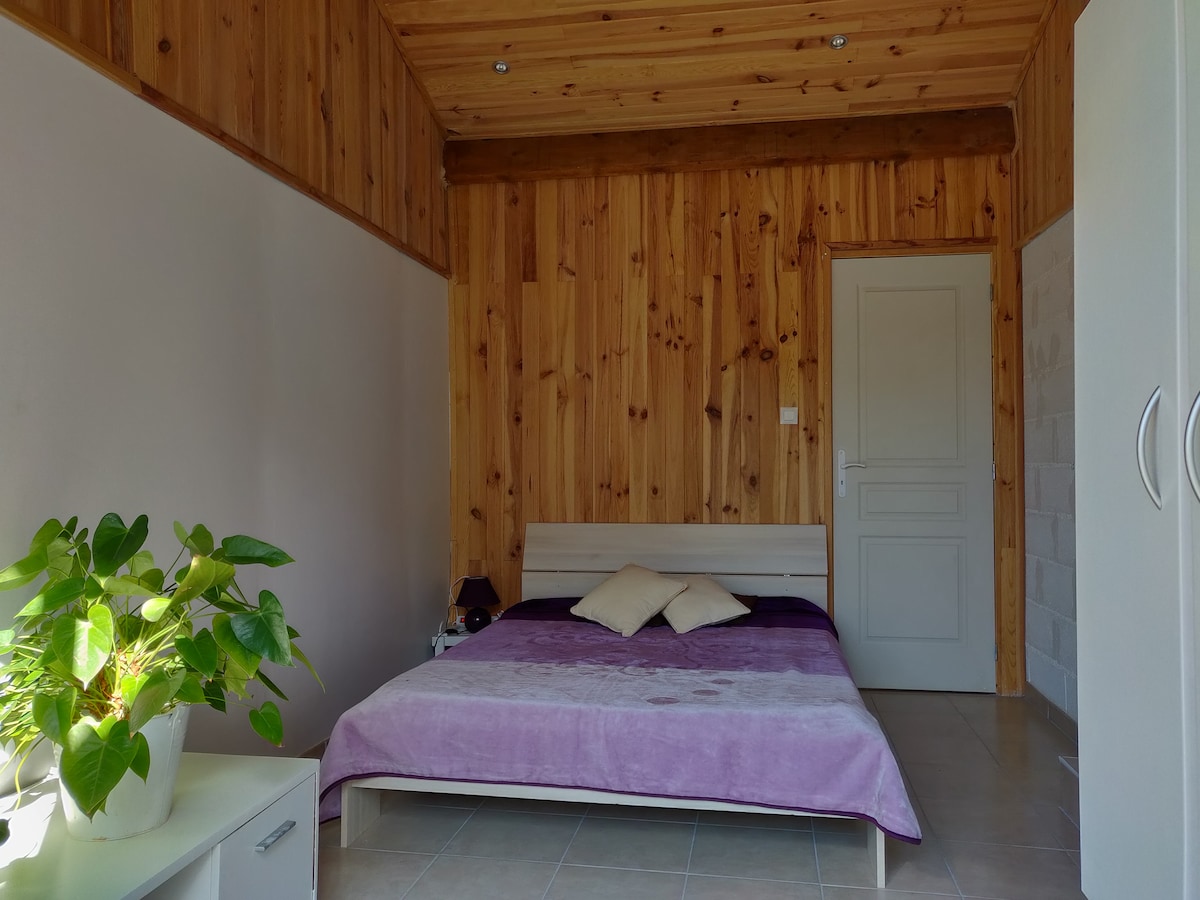 Chambre indépendante avec accès piscine