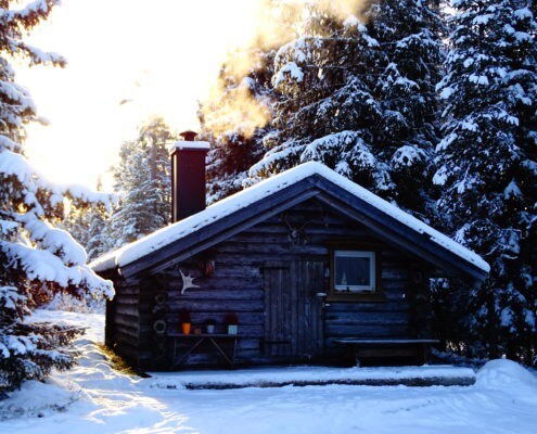 北极光小木屋……「懒惰的驼鹿」小木屋