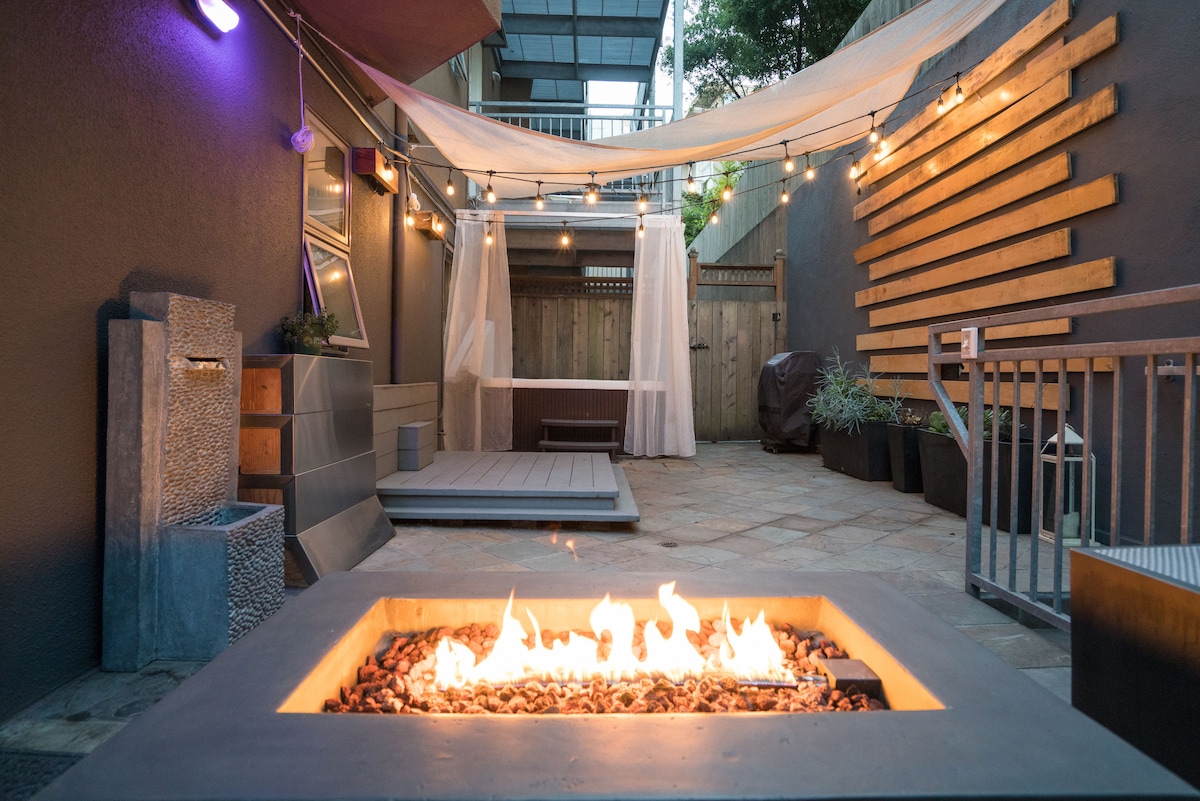 Private Modern Retreat - Patio, Fire Pit, Hot Tub+