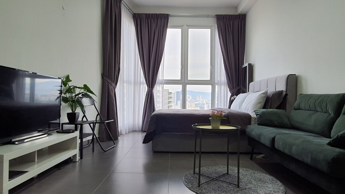 吉隆坡温馨舒适的单间公寓，可欣赏吉隆坡城中城景观