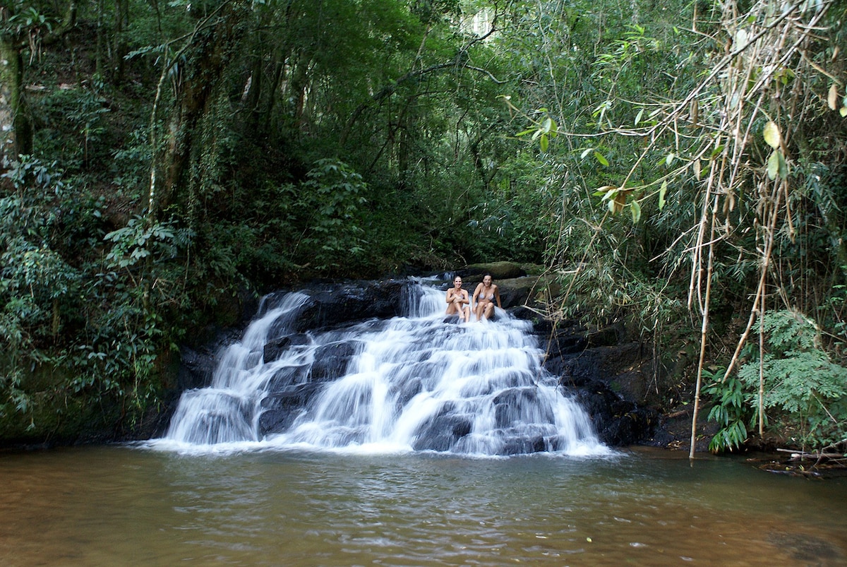 带瀑布的遗址（ Santo Antonio do Pinhal/SP ）