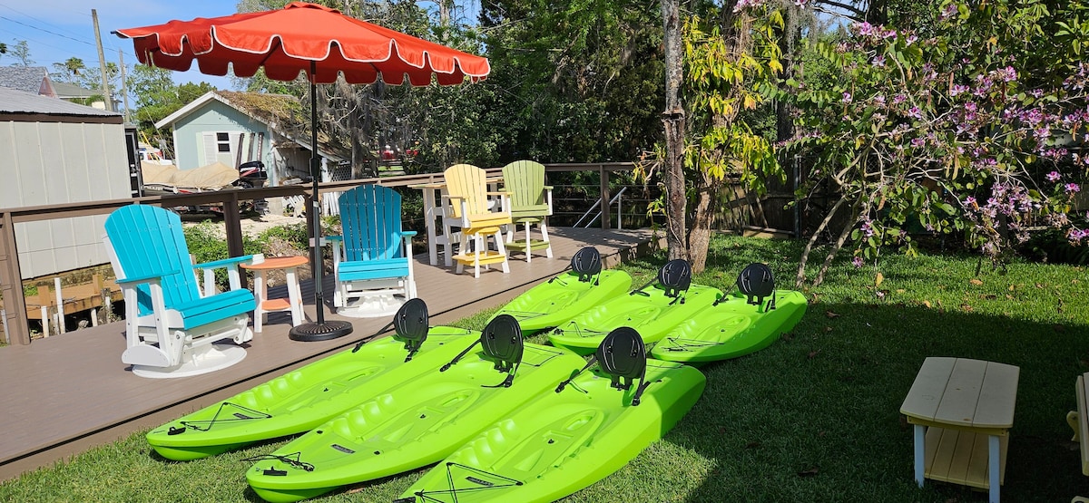 *NEW* 6 Kayaks WaterFront 2 Houses w/ Shared Yard