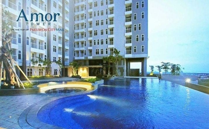 Apartement Amor Pakuwon City Mall的舒适客房