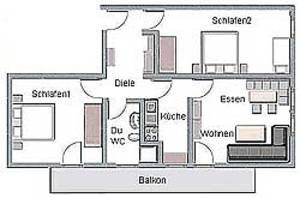 Ferienhof Bühler ， （ Schramberg ） ，度假公寓A ， 60平方米， 2间卧室，最多4人