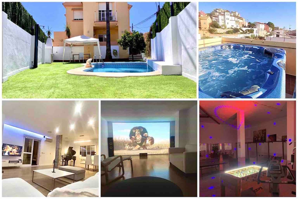 430m2👩‍👩‍👧‍👧HEATED POOL🏊‍♀️JACUZZI🥂CINE🎬PLAYGROUND 🏓GYM🏋️‍♂️BBQ