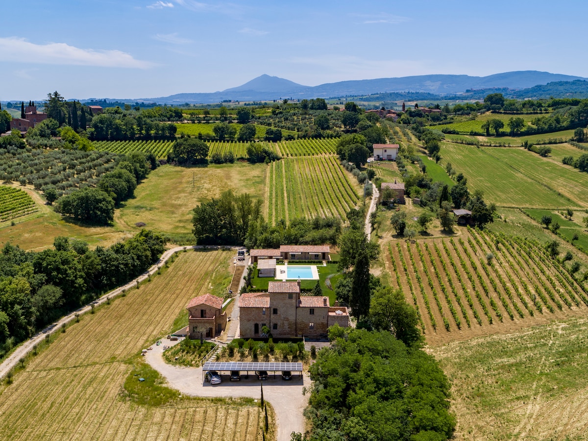 葡萄园中的Agriturismo Merigge Montepulciano