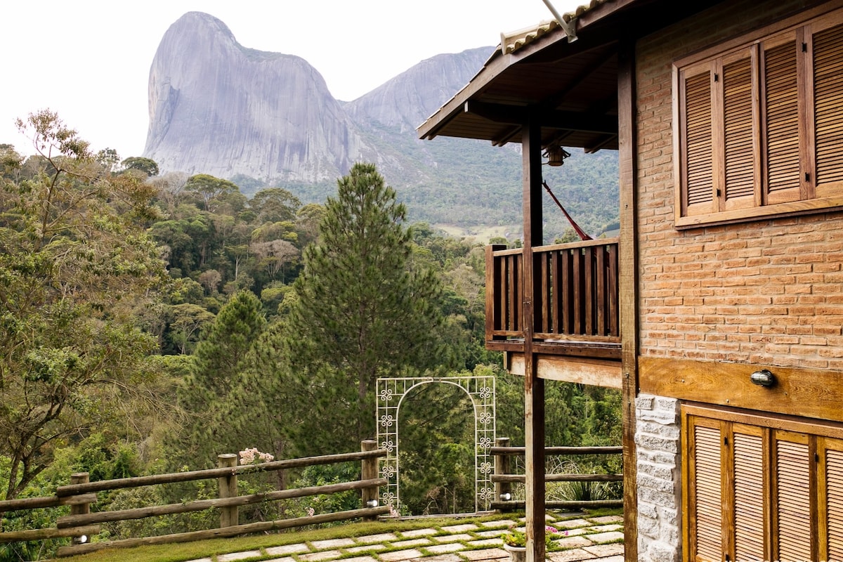 迷人的度假木屋vista p/Pedra Azul Rota do Lagarto