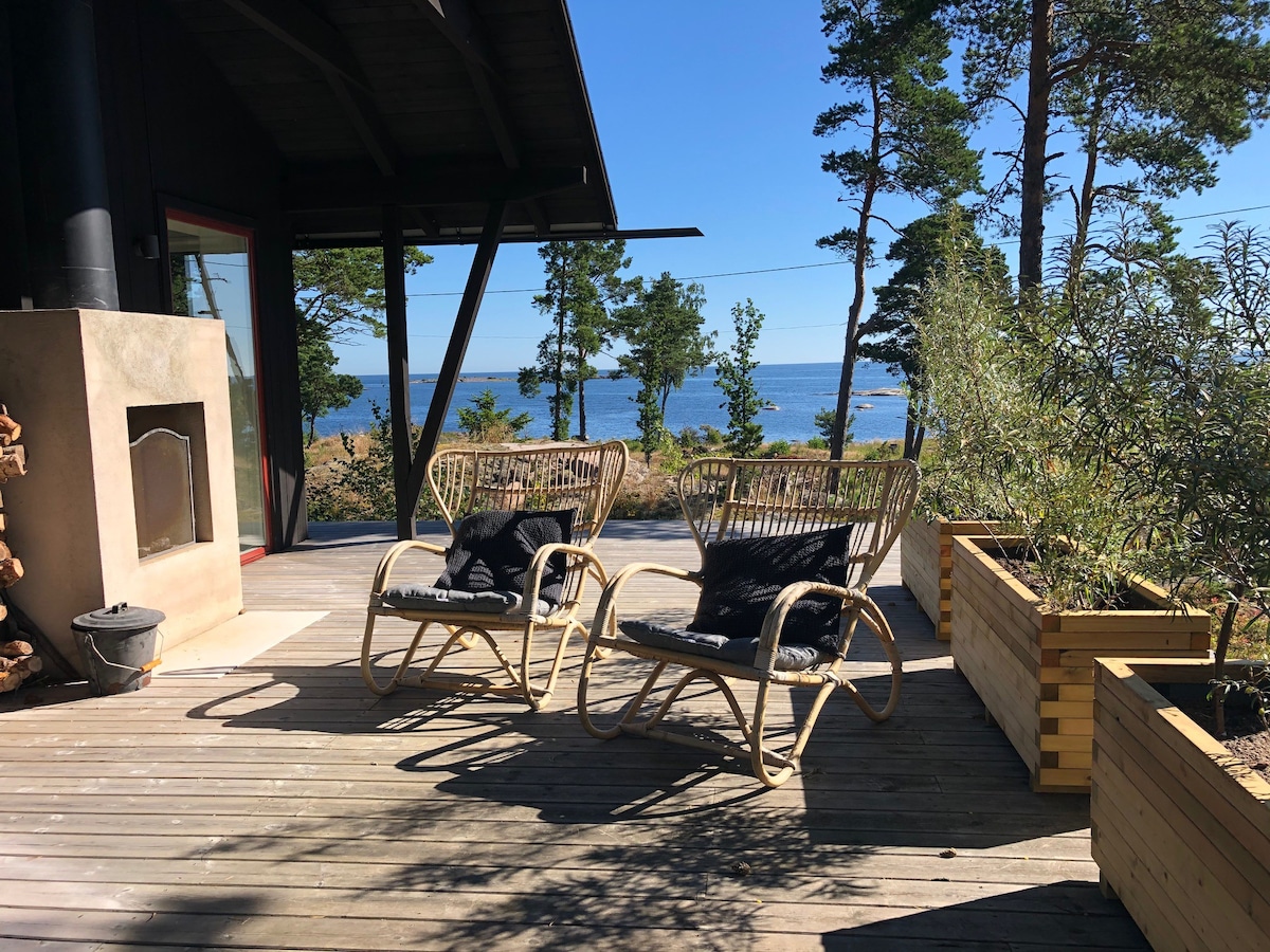 海滨别墅， Väddö/Grisslehamn的壮丽景色