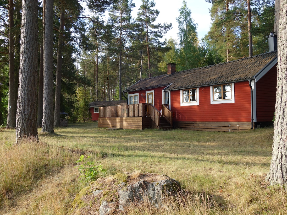湖畔的Södraski度假小屋。