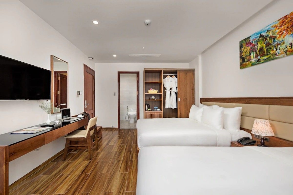 房间有2张街景床-阿利西亚海滩酒店