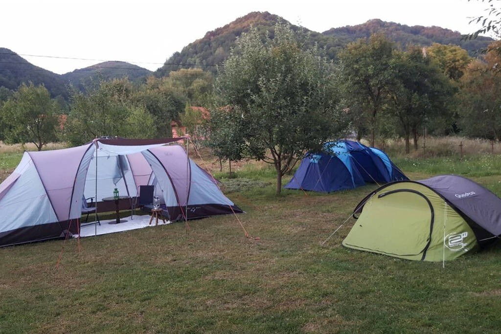 Lovely tents with river and mountain view