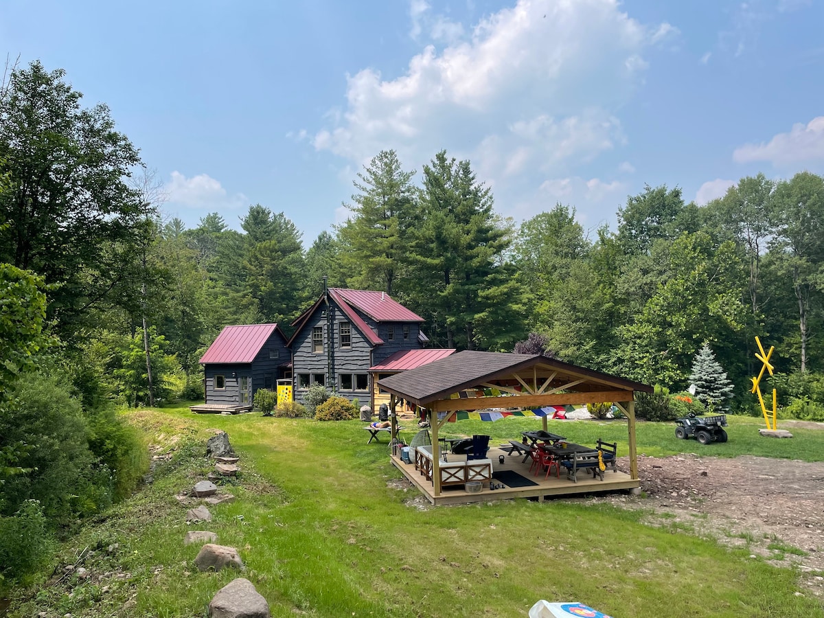 Nackapent.  Modern Catskills house on 158 acres.