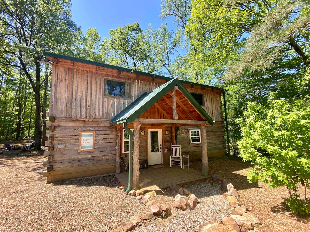 Handcrafted Log Cabin Near Riding Trails in Forest