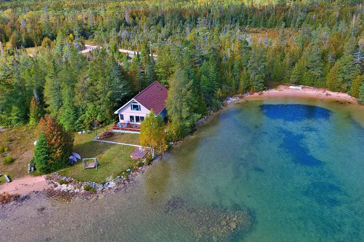 Lake Huron waterfront cottage with private beach