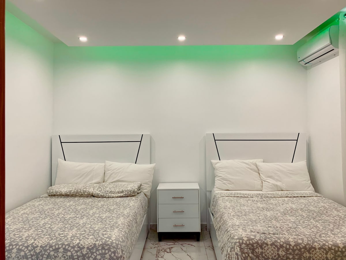 舒适的公寓- 1间客房，有2张标准双人床