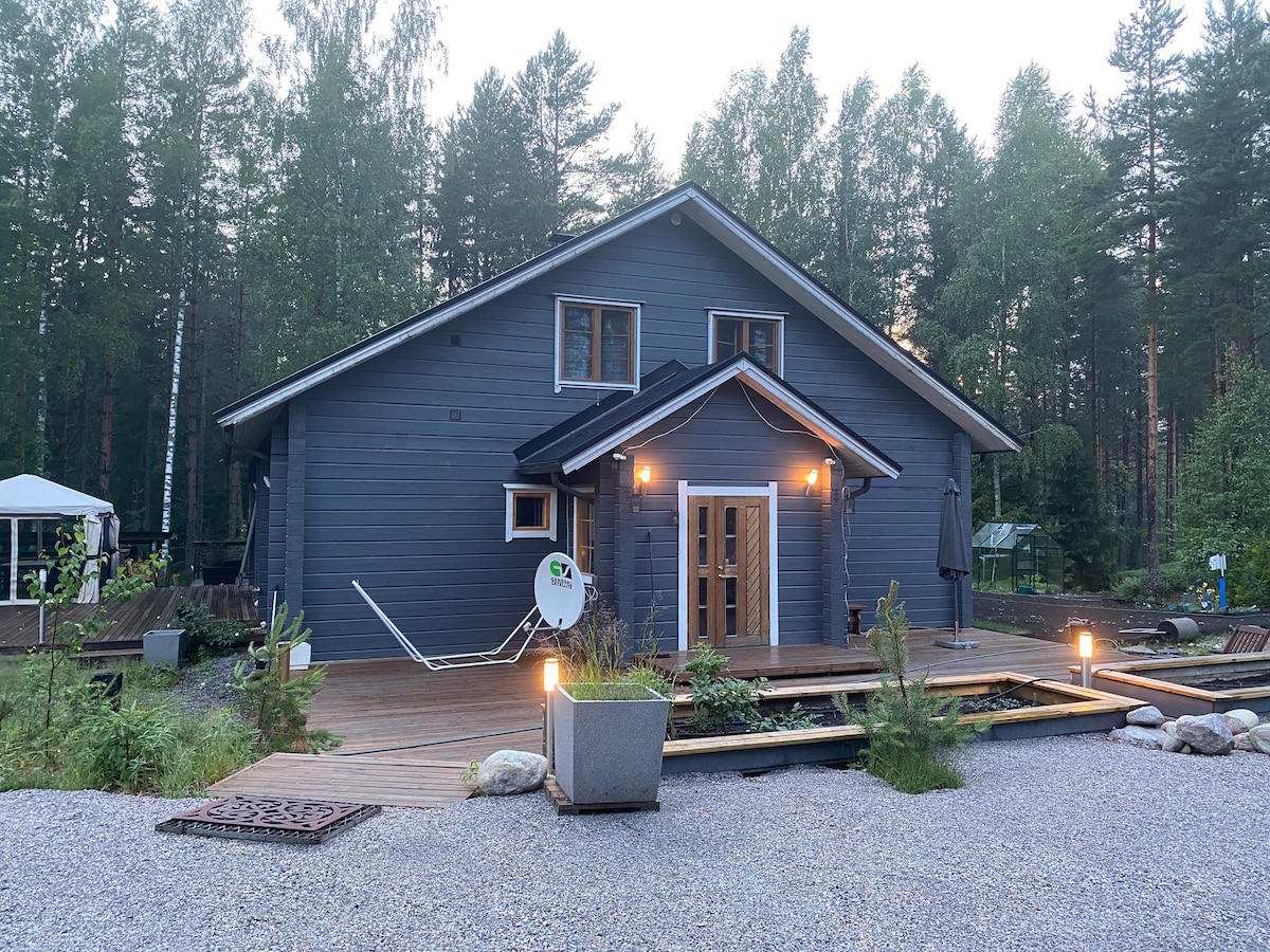 Cozy cottage 220m2 m, sauna, swimming pool, WiFi