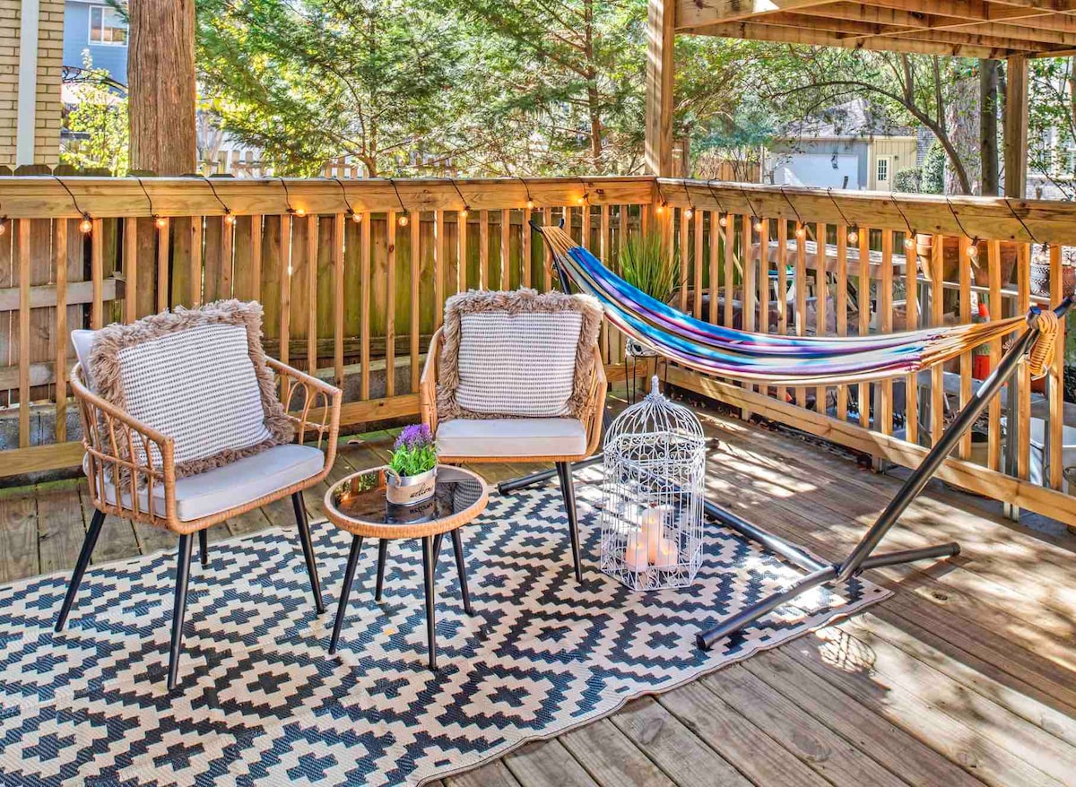Peaceful 1BR w/Private Deck:Steps from Piedmont Pk
