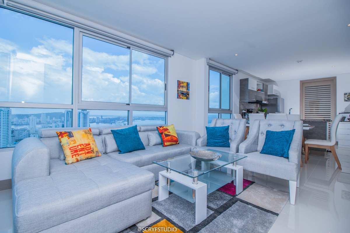 棕榈海滩空调的3卧室❄️顶层公寓
