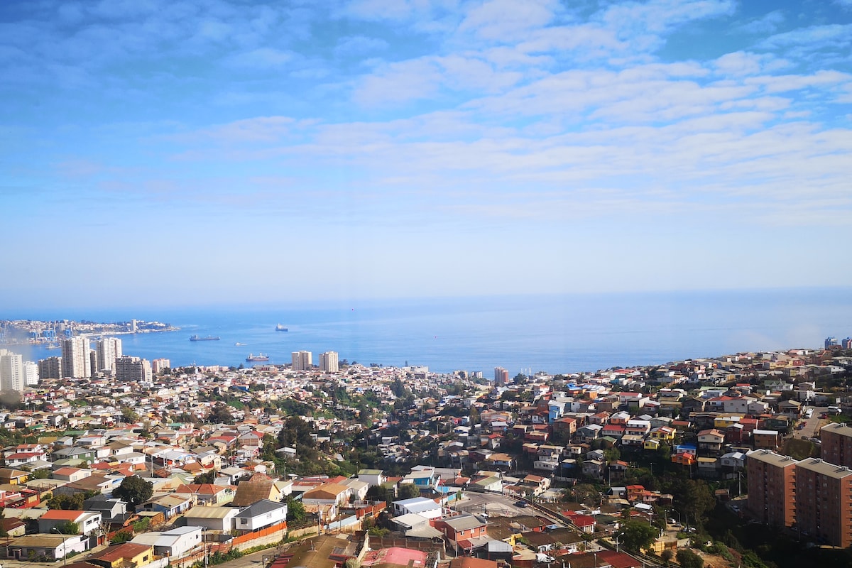 Espectacular! vista Bahía de Valparaíso y Viña