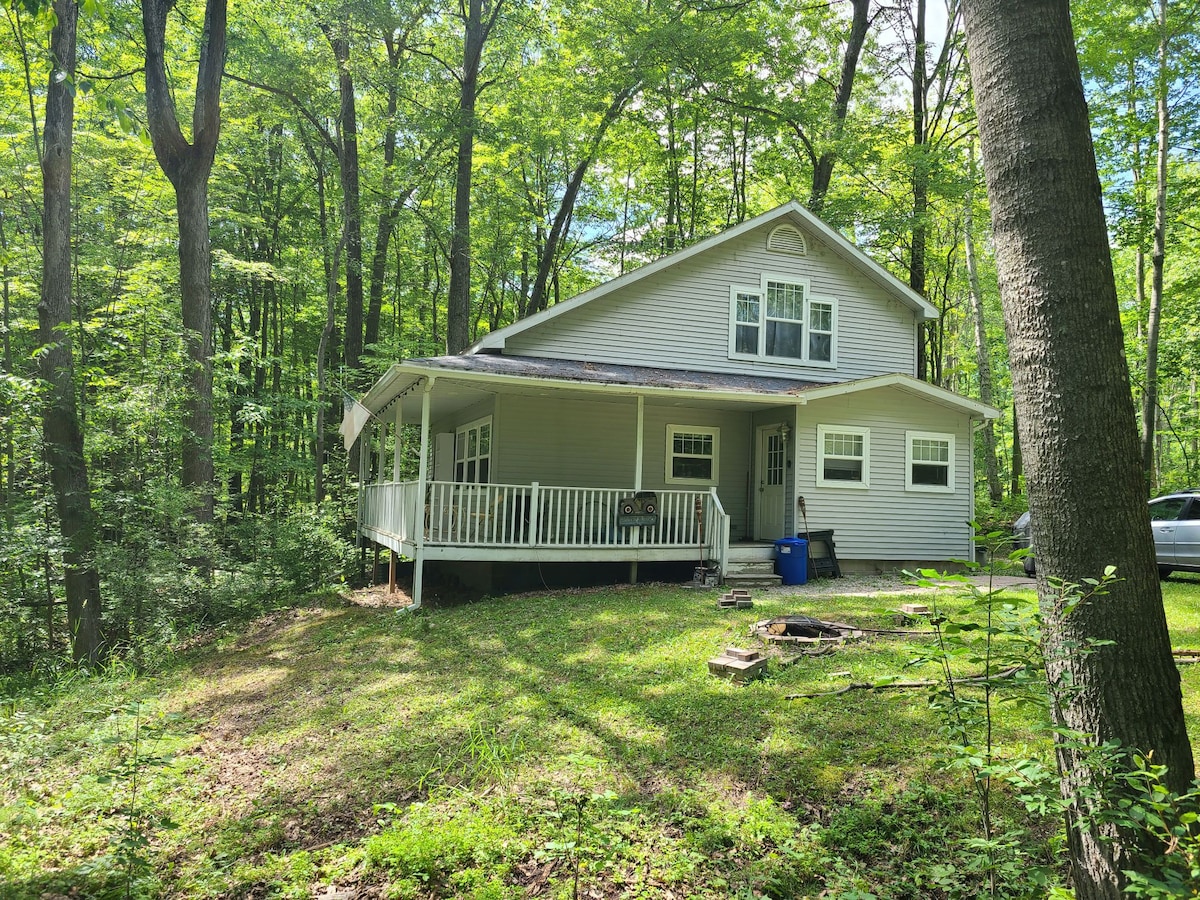Cheerful 3-bedroom, 2 full-bath cottage with DNR launch lake access on Chippewa Lake.