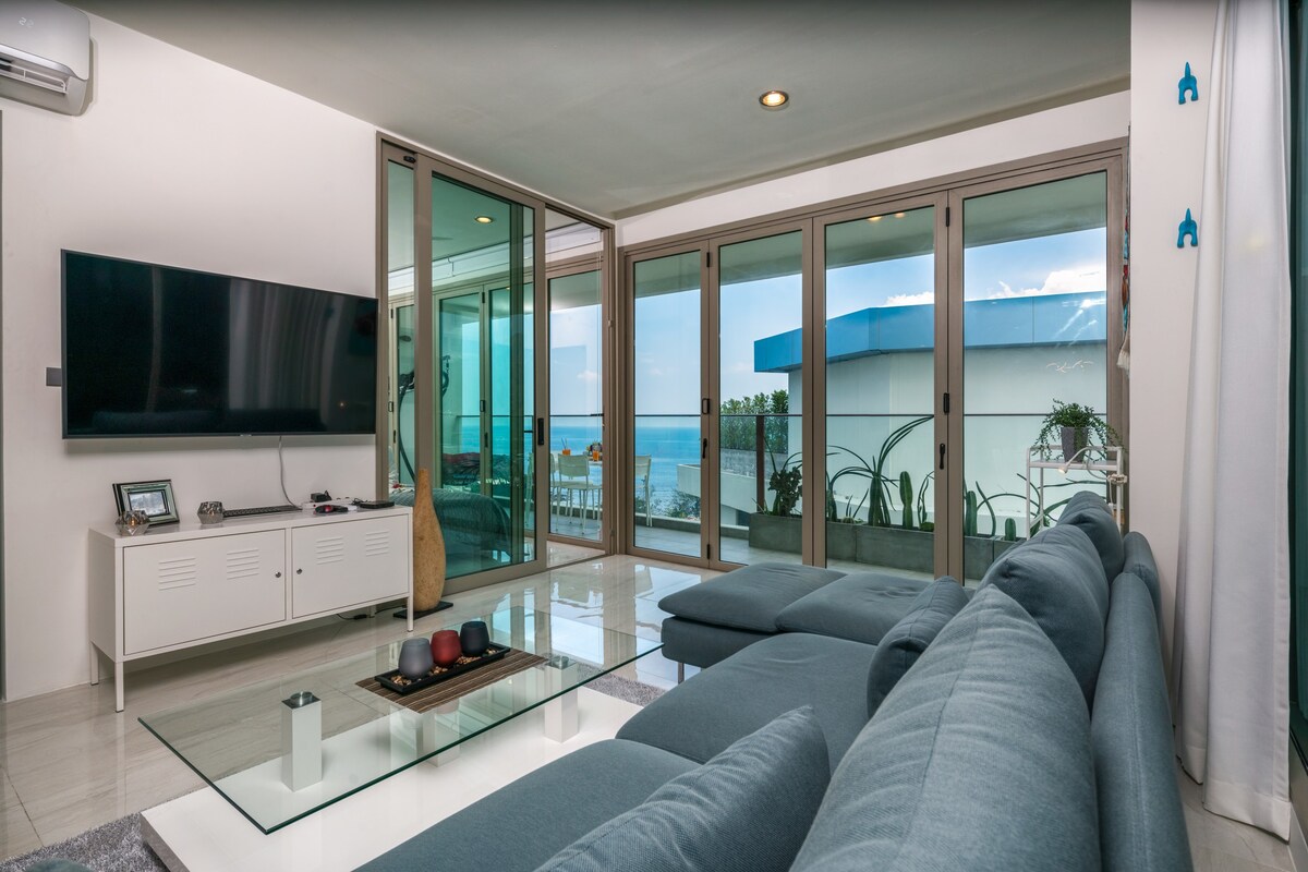 很棒的海景双卧室公寓@卡马拉-600米