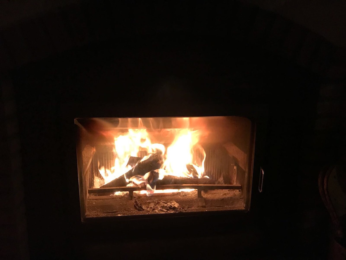 带壁炉和暖气的Molino S XV。Finca