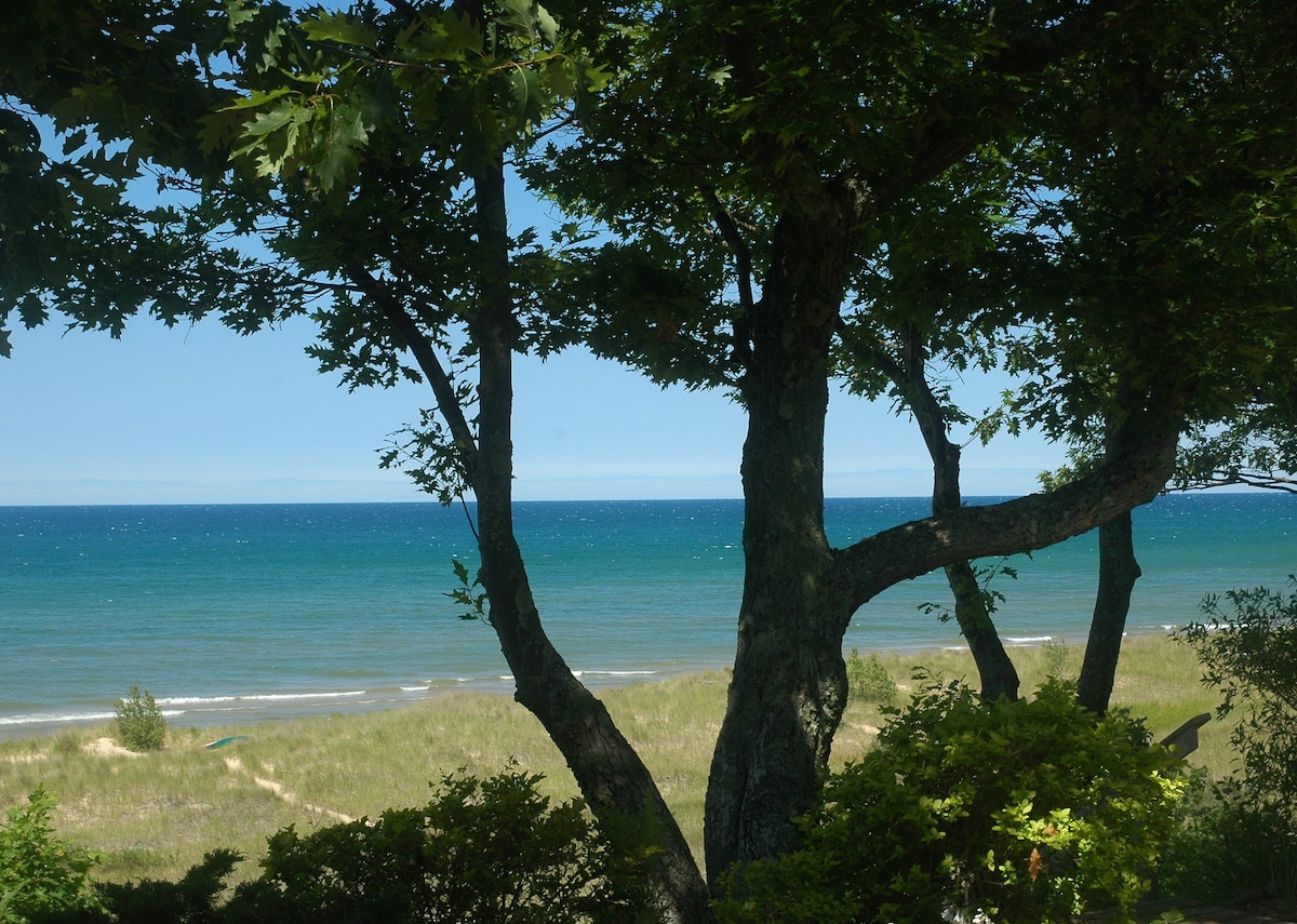 Lake Michigan house on 100' private beach