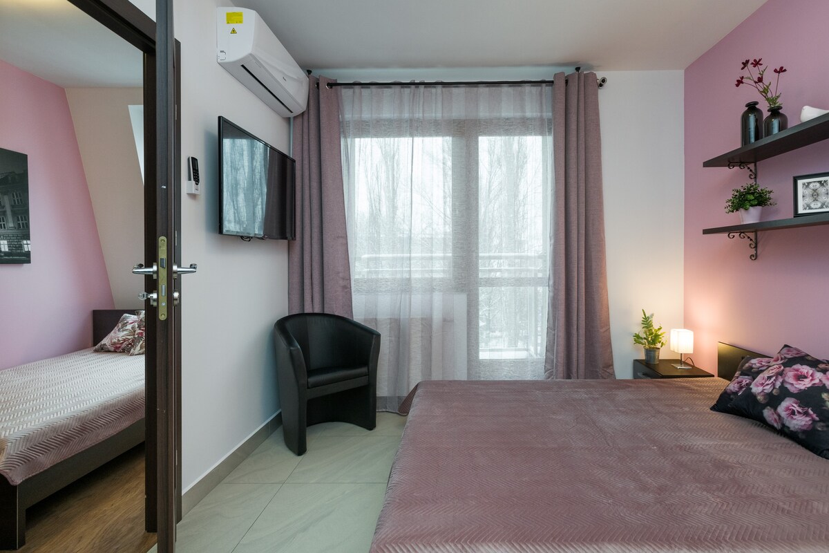 粉红色！ 1卧室公寓，位于克拉科夫市中心