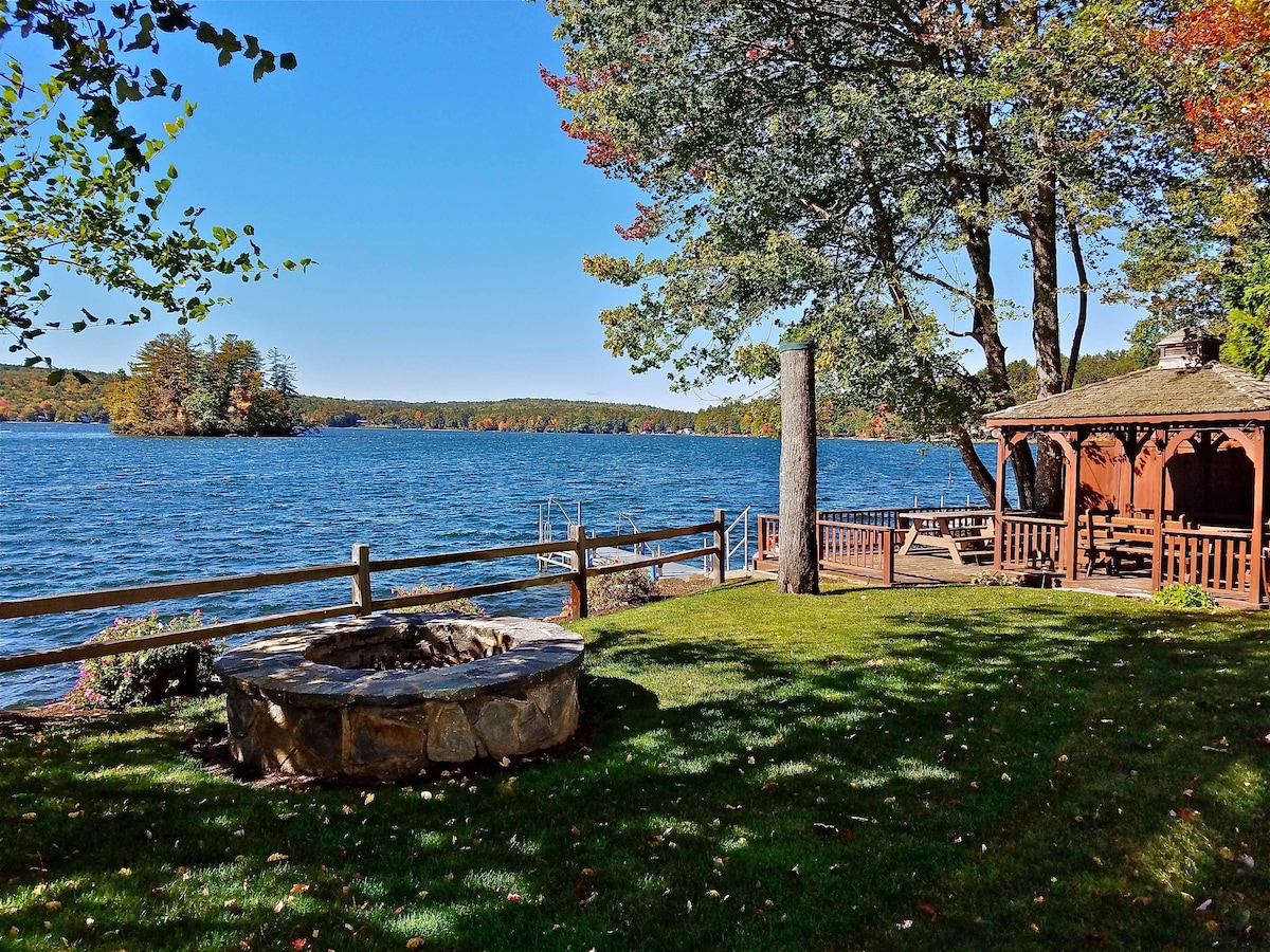 Beautiful lakefront home with sunset views.