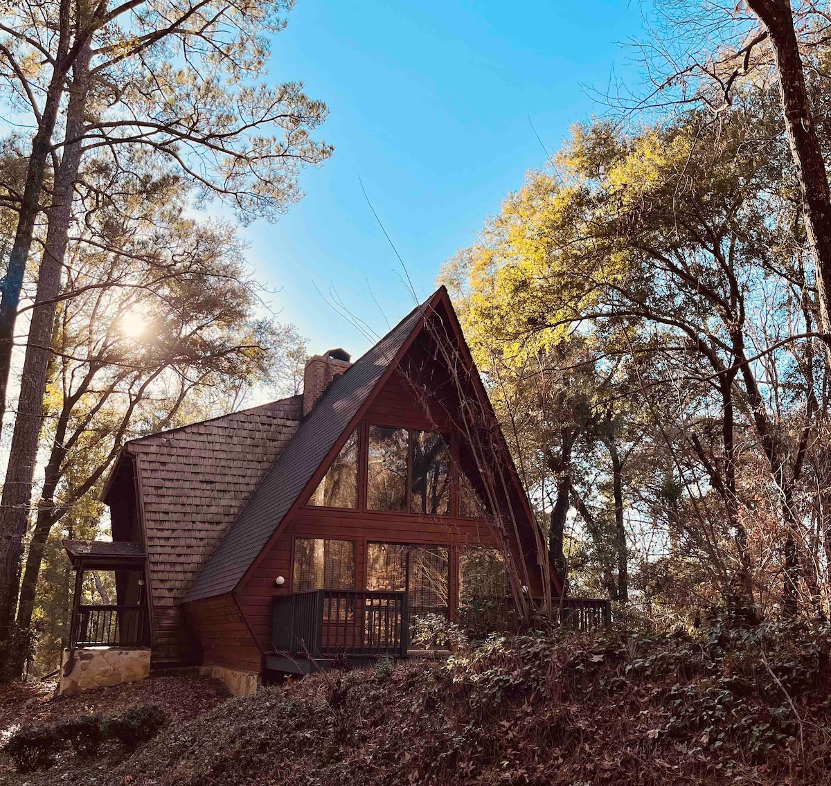 Amazing 1970s A-Frame Cabin With Pool