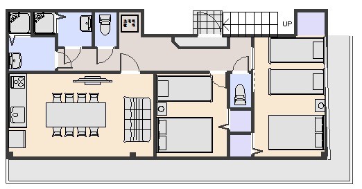 最多8人，2间淋浴房，WIFI，长期住宿，NA2。