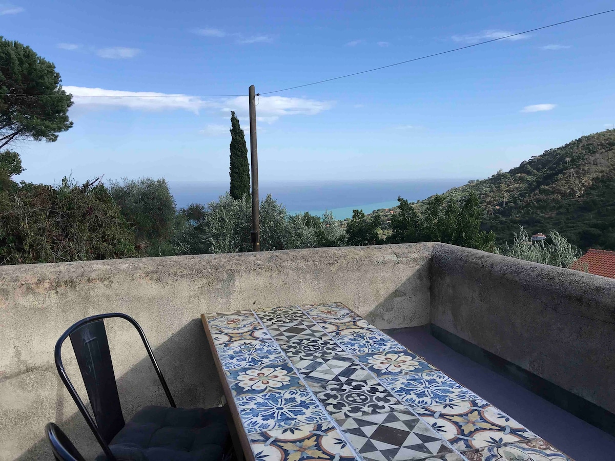 Casa Frers with view of the Aeolian Islands