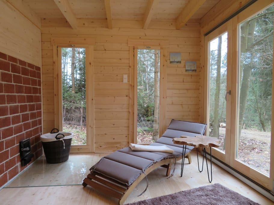 森林区域的私人桑拿房/热水浴缸-度假木屋2