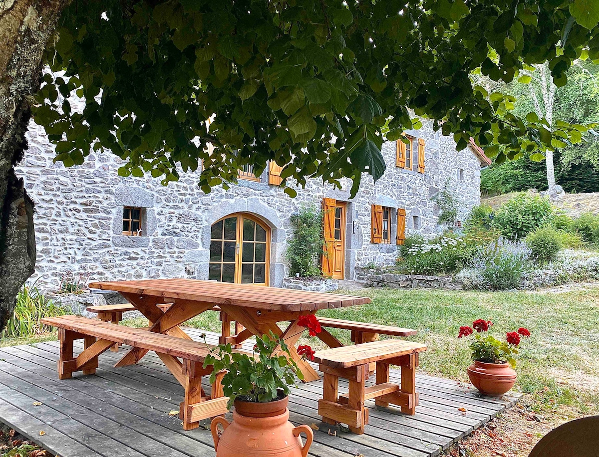 Gîte 4*, Auvergne, 12 personnes, en pleine nature