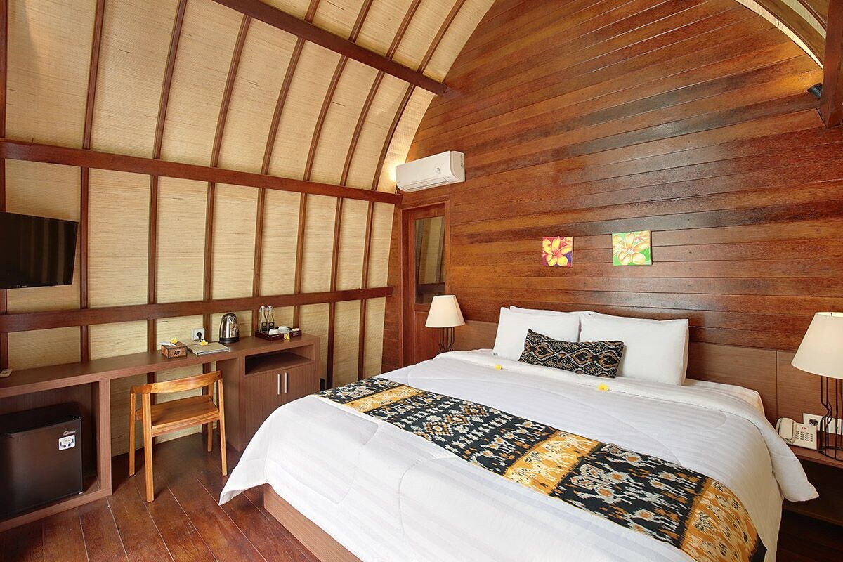 「美丽的1卧室巴厘岛木屋，巨大的泳池景观