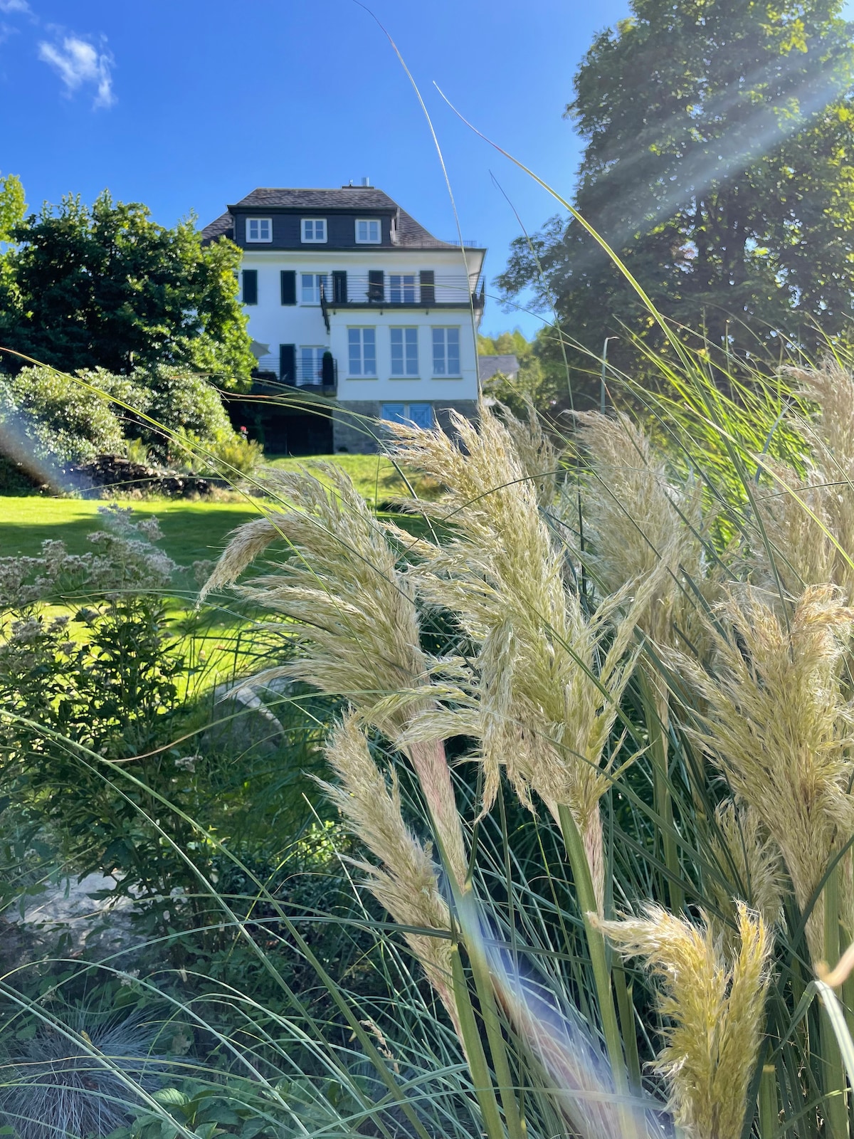 在索尔兰（ Sauerland ）的鲁尔河（ Ruhr ）欣赏花园