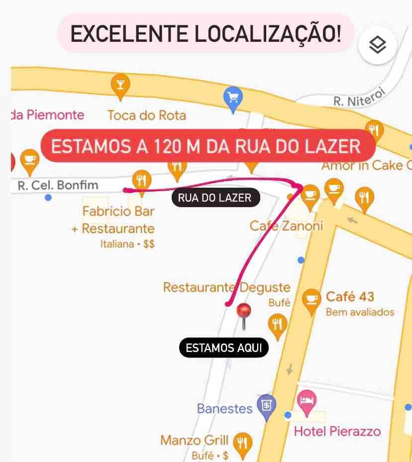 Rua do Lazer旁边的圣特雷莎公寓（ Apartamento Centro Santa Teresa ）