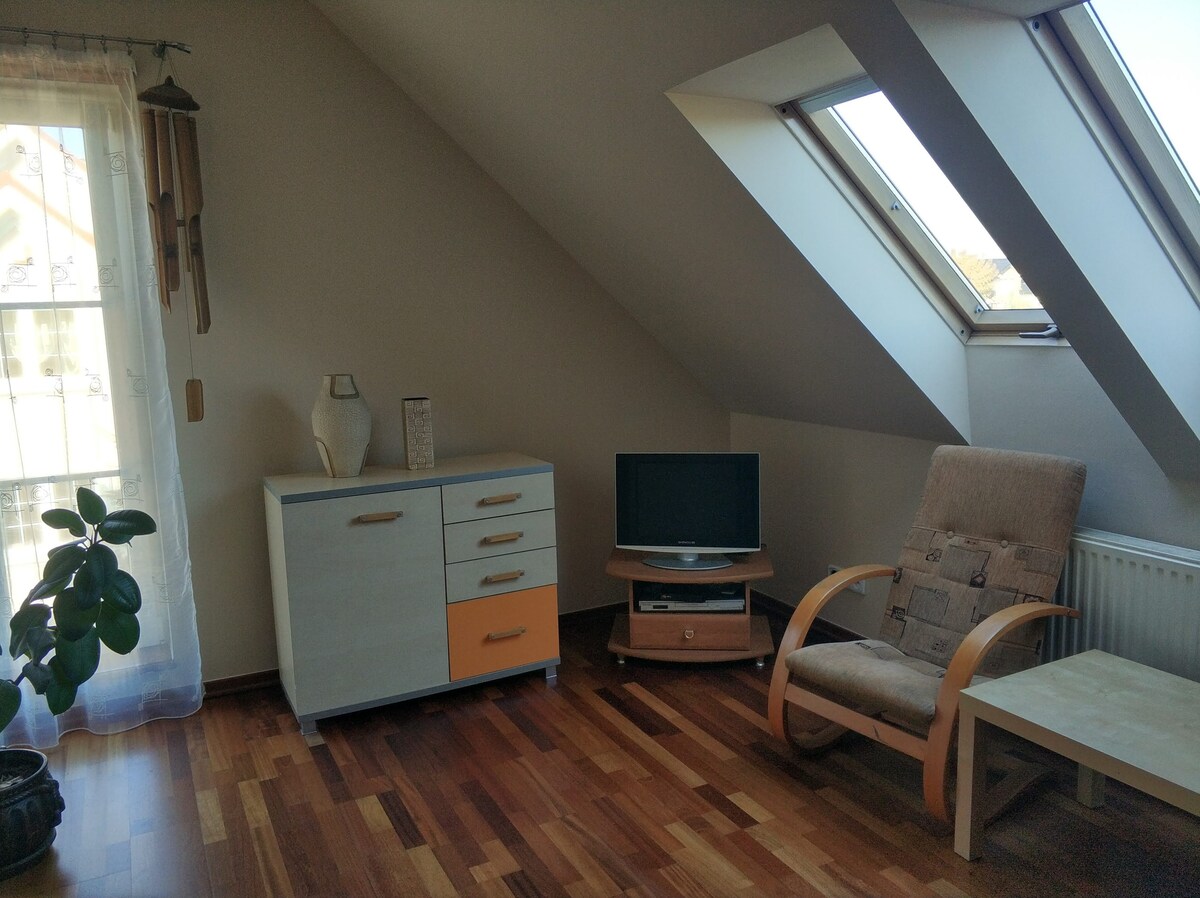 Sunny room in the attic