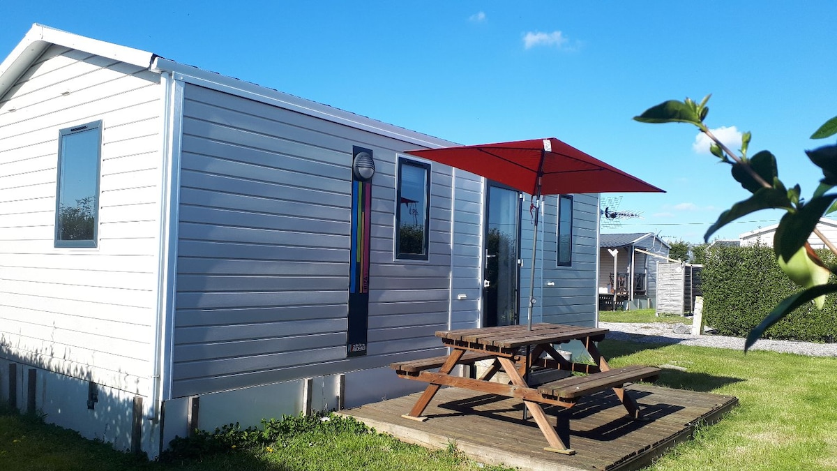 mobil home 4 pers, camping avec piscine, bergues